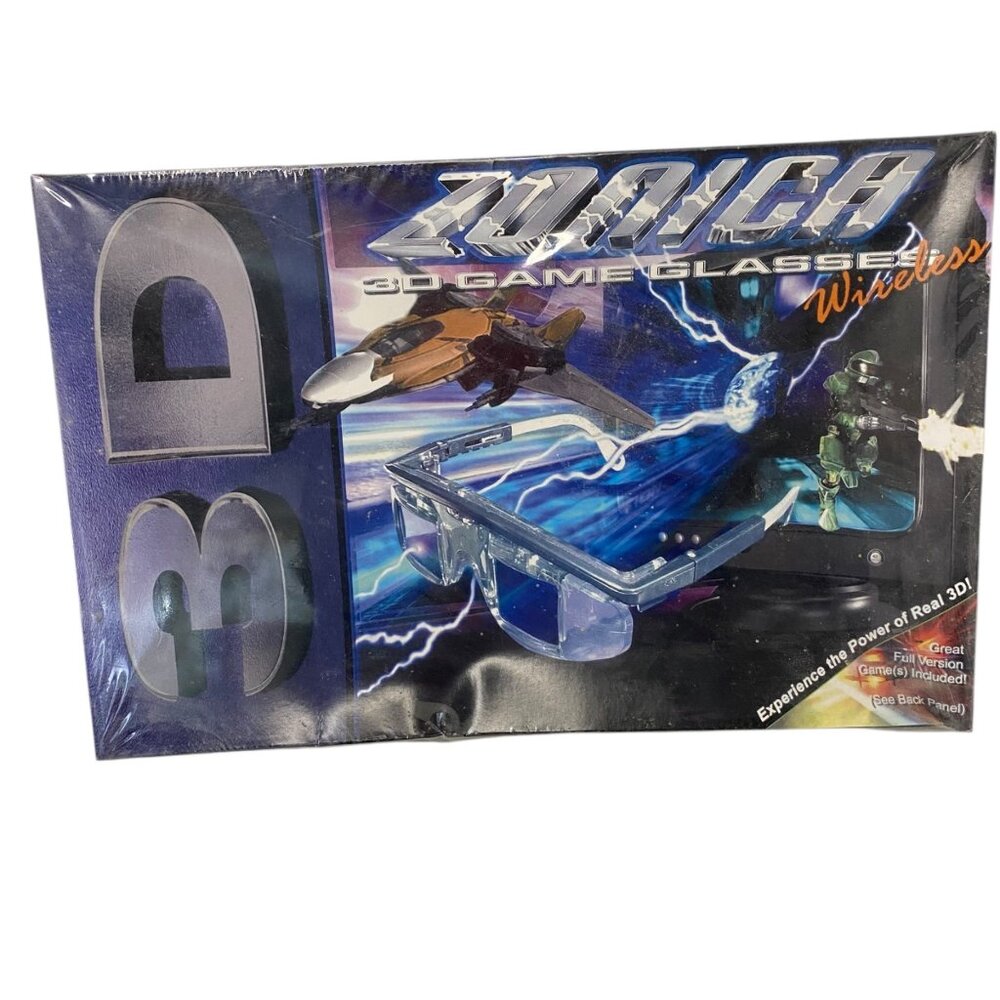 Zonica 3D Game Glasses Wireless With Full Version Games Included Vintage Retro‎